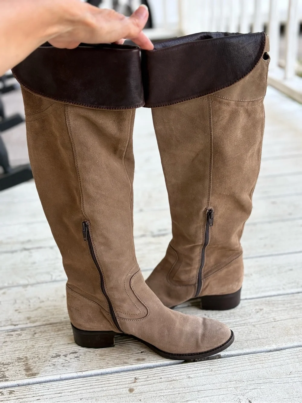 Lavorazione Artigiana Venise Collection Knee-High Suede Riding Boots - Size 39